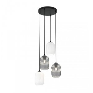 LAMPA WISZĄCA SZKLANA NOWOCZESNA EMIBIG VERDI 4 BL PREM MIX oprawa oświetleniowa