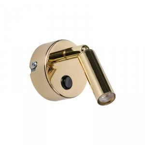 TK LIGHTING ENZO GOLD 1372 KINKIET ZŁOTY REFLEKTOR Z WŁĄCZNIKIEM