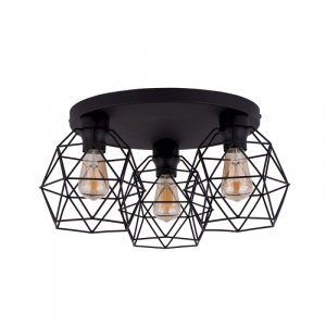 TK LIGHTING 3189 GALAXY BLACK LAMPA SUFITOWA NA KOLE PLAFON CZARNY METALOWY DRUCIANY