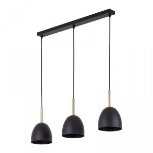 TK LIGHTING NORD BLACK 4871 LAMPA WISZĄCA CZARNA NAD STÓŁ METALOWA ZE ZŁOTYM