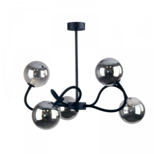TK LIGHTING BELLA BLACK LAMPA SUFITOWA 5 PŁ SZTYCA