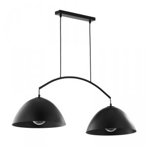 TK LIGHTING FARO NEW BLACK 6008 LAMPA WISZĄCA METALOWA CZARNA PODWÓJNA NAD STÓŁ