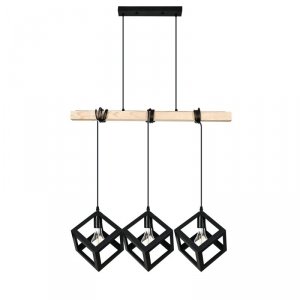 FONTE BLACK LAMPA WISZĄCA 3XE27
