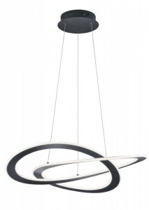 LAMPA WISZĄCA LED RINGI ANTRACYT NOWOCZESNA DO SALONU SYPIALNI BARWA CIEPŁA 3000K OAKLAND 321710142 TRIO