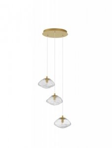 LAMPA WISZĄCA SZKLANA ZŁOTA NOWOCZESNA DO SALONU SYPIALNI KUCHNI LUCES EXCLUSIVAS NAYARIT LE42900