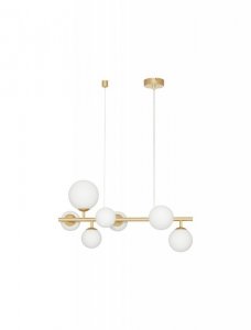 LAMPA WISZĄCA KULE SZKLANE KLOSZE DO SALONU SYPIALNI KUCHNI JADALNI NAD STÓŁ LUCES EXCLUSIVAS PARLA LE43676