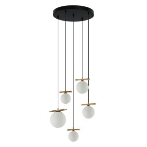 Lampa Wisząca Nowoczesna Brąz Antyczny Biały Klosz kula MERSETA PND-463325A-BRO+W ITALUX