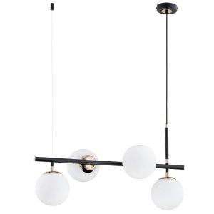 ALFA SOSNOWSCY 62203 FIORE LAMPA WISZĄCA CZARNA KLOSZE BIAŁE KULE 