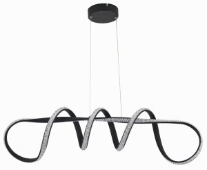 REALITY VESPER 343101-30 LAMPA LED CZARNA NOWOCZESNA GLAMOUR DO SALONU JADALNI  SYPIALNI