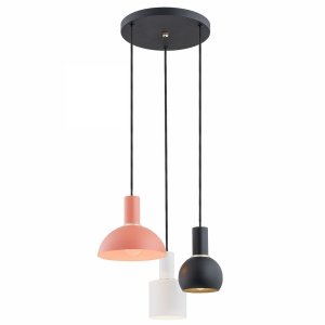 LAMPA WISZĄCA BIAŁA CZARNA KORAL MULTIKOLOR METALOWA ARGON SINES 1480