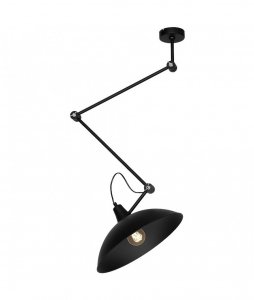 ALDEX MELOS BLACK 808PL_G1 LAMPA SUFITOWA INDUSTRIALNA CZARNA METALOWA NA WYSIĘGNIKU 