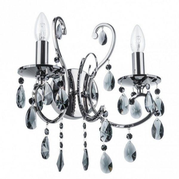ITALUX BAROCCO BLACK MB72709-2BCH LAMPA KINKIET CZARNY ŚWIECZNIKOWY DO SALONU 