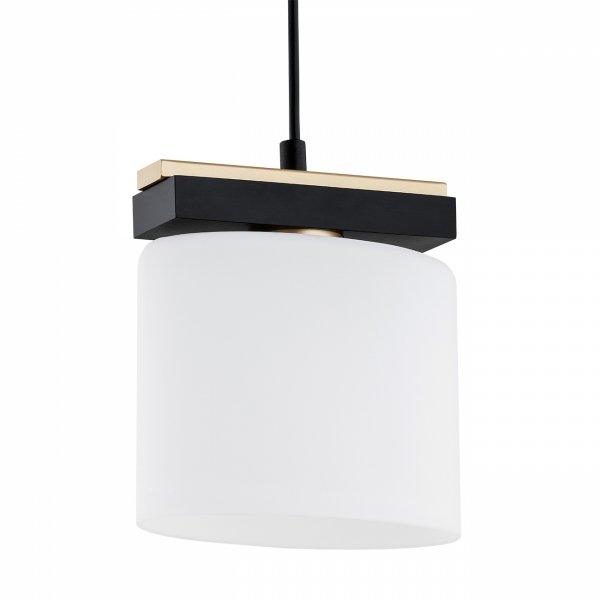 ARGON CANOA 8276 LAMPA WISZĄCA CZARNO ZŁOTA Z BIAŁYM KLOSZEM