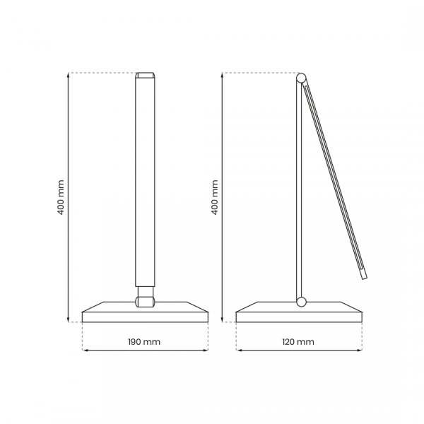 Milagro Lampka biurkowa VARIO BLACK 5W LED czarna
