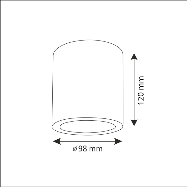 GOLDLUX POLUX JUPITER 10C 311696 TUBA SPOT NA ŻARÓWKĘ E27 CZARNA