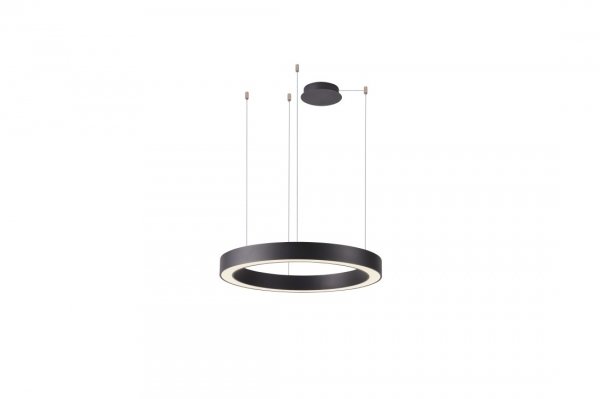  AZZARDO AZ5050 MARCO PENDANT 100CM CCT WH LAMPA WISZĄCA RING KOŁO OBRĘCZ CZARNA Z PILOTEM ZDALNEGO STEROWANIA