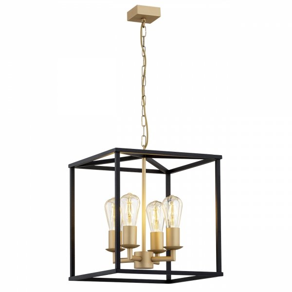 LAMPA WISZĄCA CZARNO ZŁOTA  INDUSTRIALNA LOFT DO SALONU SYPIALNI KUCHNI ARGON MONZANO 1824 