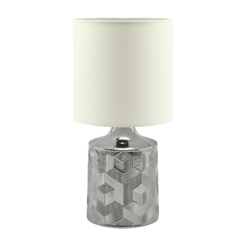 LAMPKA STOŁOWA NOCNA IDEUS LINDA E14 CHROME/WHITE