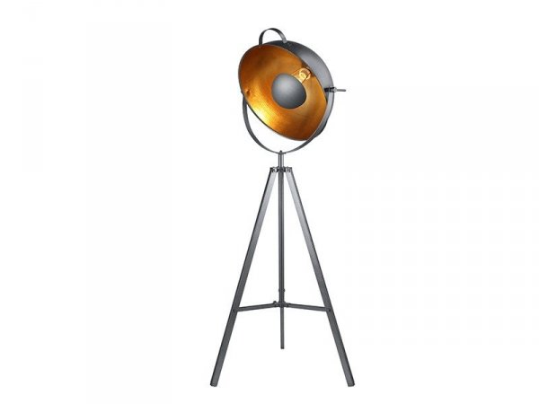 AZZARDO TOMA AZ2379 LAMPA PODŁOGOWA NA TRÓJNOGU CZARNA