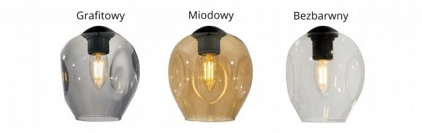 LAMPA WISZĄCA CZARNA SZKLANA KOLORY KLOSZY PRAGA HOME LIGHT HOME