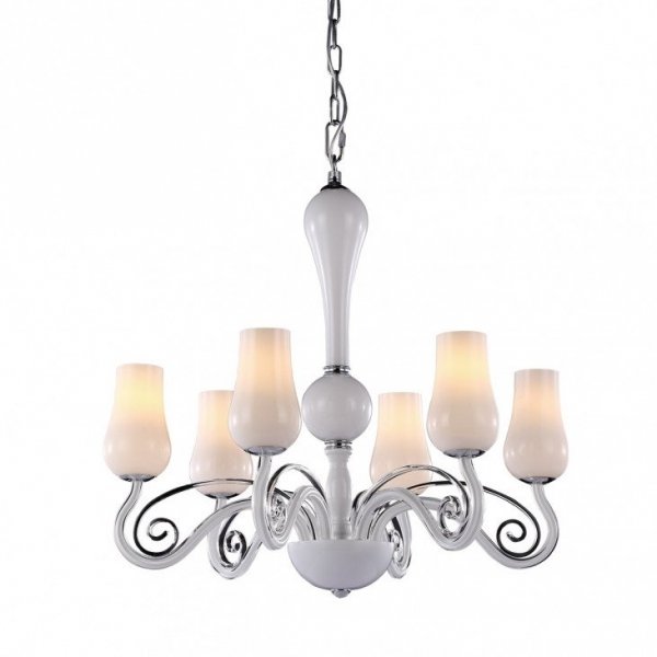 ITALUX LYBRA MD10904-6A LAMPA WISZĄCA NOWOCZESNA BIAŁA DO SALONU 