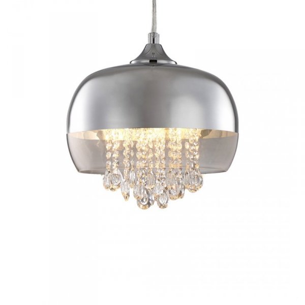 MILAGRO ML3802 LAMPA WISZĄCA LUNA SZKLANA Z KRYSZTAŁKAMI GLAMOUR