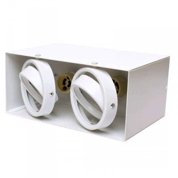 MILAGRO LAMPA SUFITOWA BLOCCO BIAŁA 2x7W GU10 LED