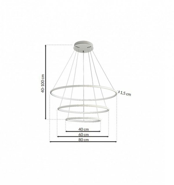 MILAGRO LAMPA WISZĄCA ORION WHITE 99W LED