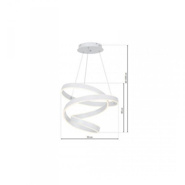 MILAGRO Lampa wisząca ANDROMEDA WHITE 45W LED