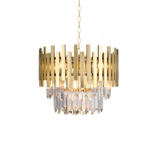 	LAMPA ŻYRANDOL ZŁOTY KRYSZTAŁOWY Z KRYSZTAŁKAMI ASPEN MILAGRO ML5999