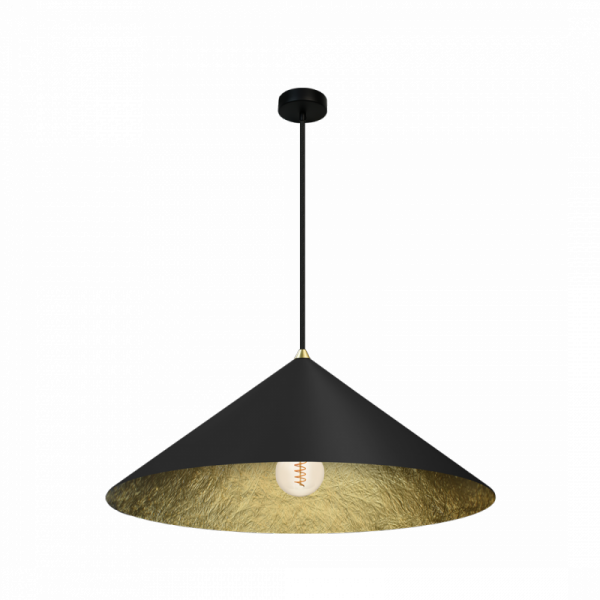 Milagro MLP0645 Lampa wisząca Fuji Ø50cm 1xE27 duża czarno złota metalowa desingerska