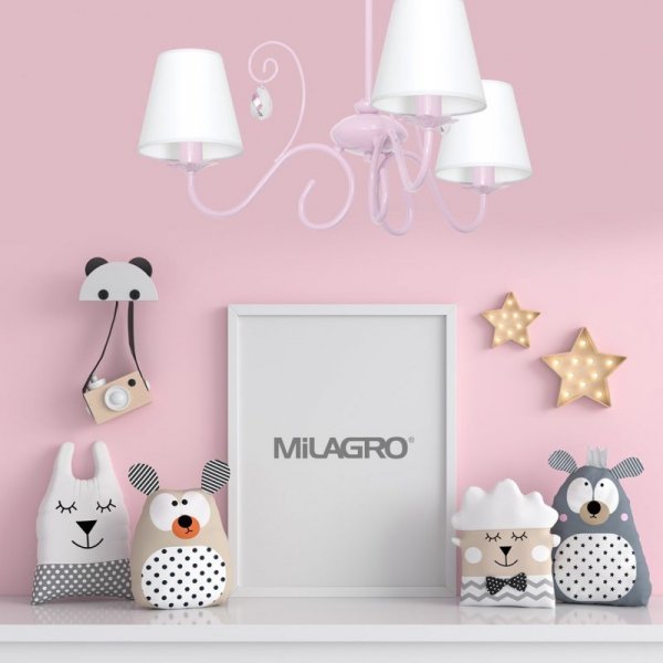 MILAGRO Żyrandol SARA PINK 3xE14