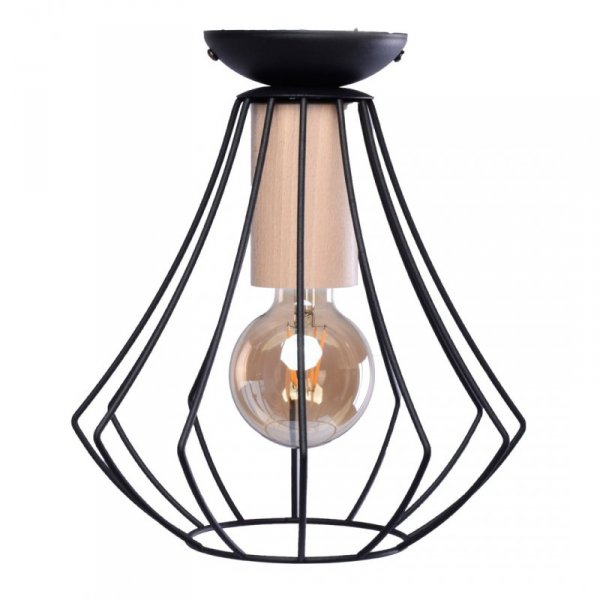 MILAGRO Lampa sufitowa WILL BLACK 1xE27