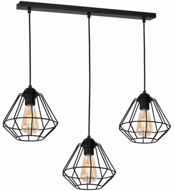 Lampa wisząca COLIN BLACK 3xE27