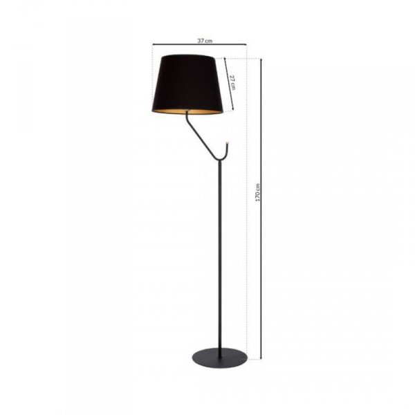 MILAGRO Lampa stojąca VICTORIA BLACK 1xE27