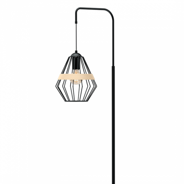MILAGRO Lampa stojąca CLIFF BLACK 1xE27