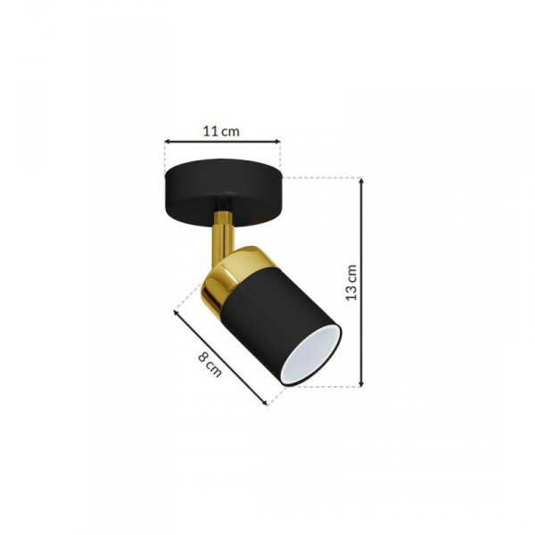 MILAGRO Kinkiet JOKER BLACK/GOLD 1xGU10
