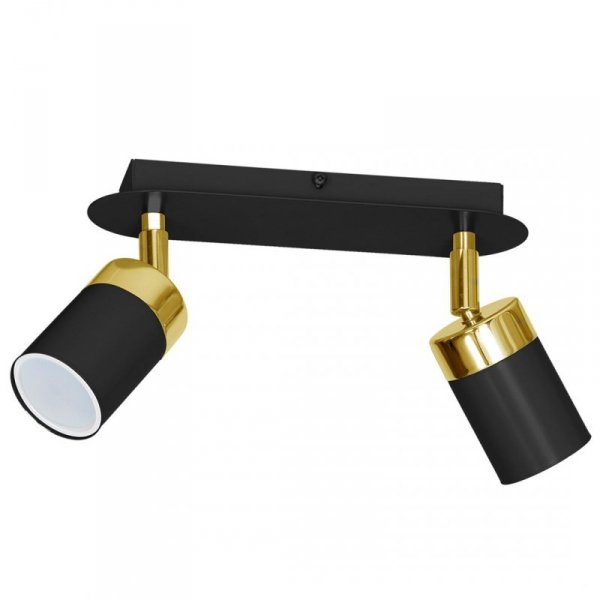 MILAGRO Lampa sufitowa JOKER BLACK/GOLD 2xGU10