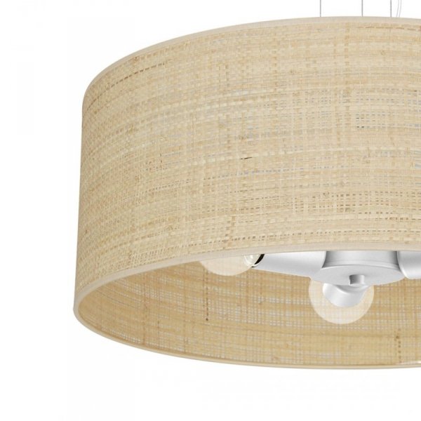 MILAGRO Lampa wisząca MARSHALL WHITE / RATTAN 3xE27