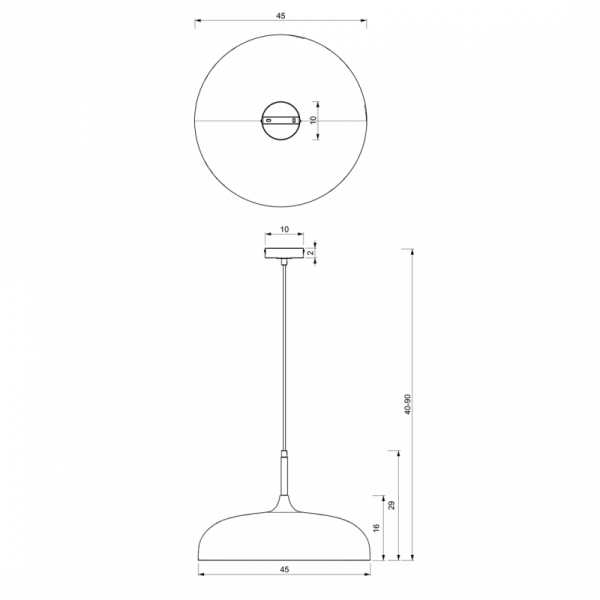 Lampa wisząca LINCOLN BLACK/GOLD 1xE27