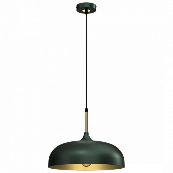MILAGRO Lampa wisząca LINCOLN GREEN/GOLD 35cm