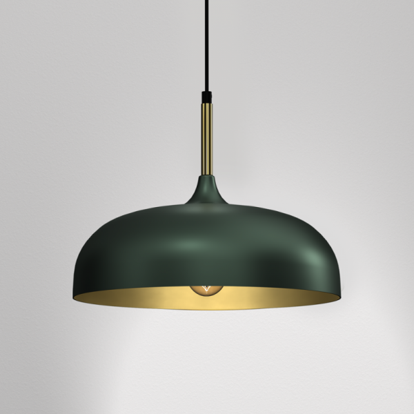 MILAGRO Lampa wisząca LINCOLN GREEN/GOLD 35cm