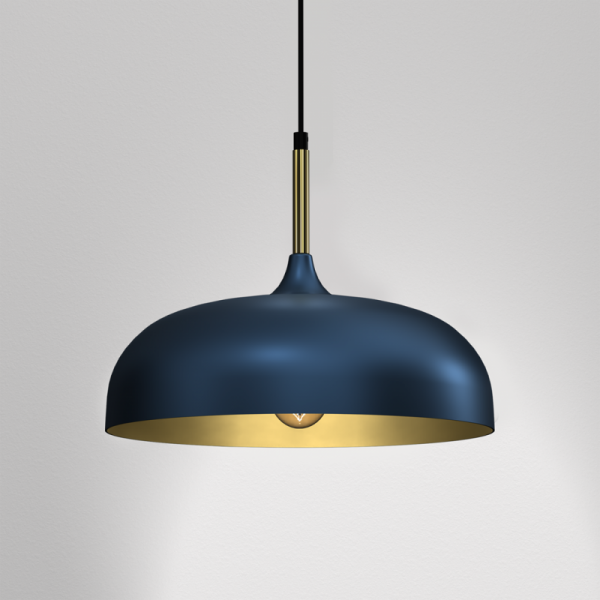 MILAGRO Lampa wisząca LINCOLN BLUE/GOLD 35cm