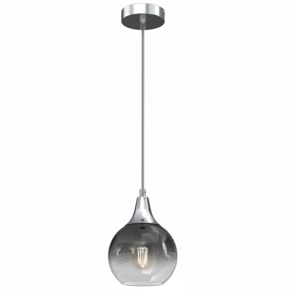 MILAGRO MLP8321 LAMPA WISZĄCA MONTE SILVER KULA SZKLANA CHROM SREBRNA