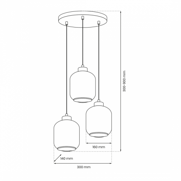 MILAGRO MLP8369 SOMBRA AMBER LAMPA WISZĄCA SZKLANA CZARNA KLOSZE RÓŻNE KOLORY MIX