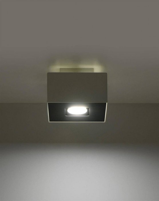 Plafon MONO 1 biały czarny lampa sufitowa stalowa kwadratowa nowoczesna Gu10 LED SOLLUX LIGHTING