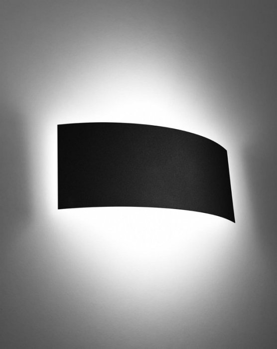 Kinkiet MAGNUS czarny stalowa lampa ścienna prostokątna minimalistyczna G9 LED SOLLUX LIGHTING