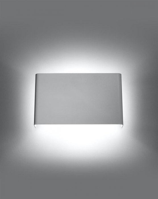 Kinkiet COPERTURA biały stalowa lampa geometryczna ścienna G9 LED SOLLUX LIGHTNIG