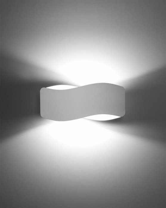 Kinkiet  TILA 30 biały stalowa lampa ścienna minimalistyczna świeci górą i dołem G9 LED SOLLUX LIGHTING