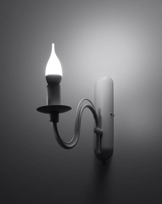 Kinkiet MINERWA  biały stal lampa wisząca klasyczna ścienna E14 LED SOLLUX LIGHTING